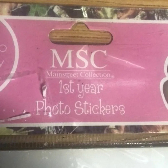 MSC Mainstreet Collection 1st Year Photo Stickers Baby Girl Camo Pink - Picture 12 of 13
